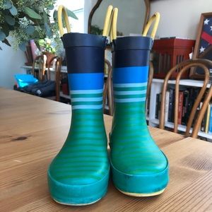 Cat & Jack Galoshes - Striped Rain Boots